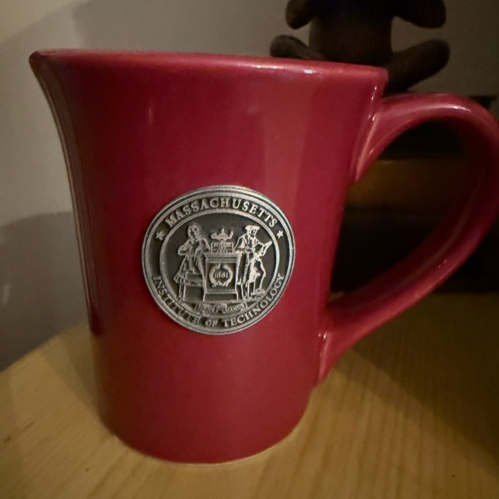 Vintage MIT Coffee Mug Pewter Emblem